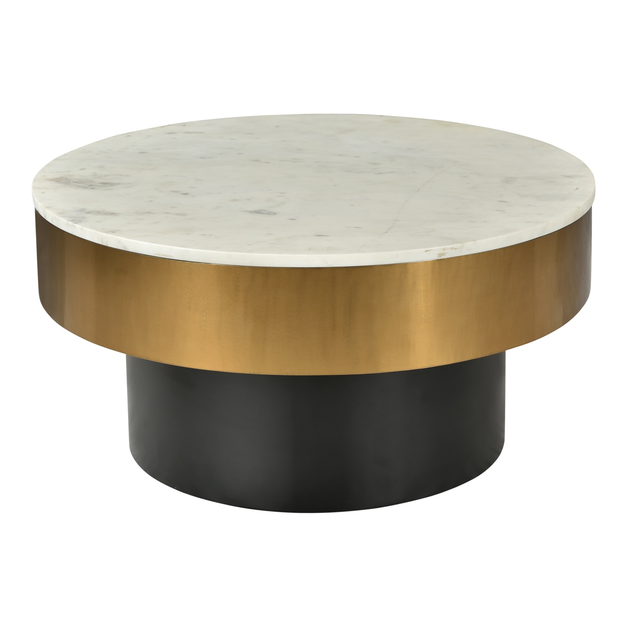 Aurelle Home Glam Gold Rimmed Marble Coffee Table - Mycitystee