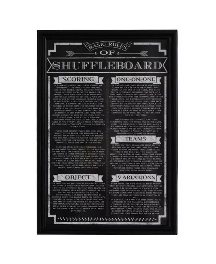 Blue Wave Shuffleboard Game Rules Wall Art - Mycitystee