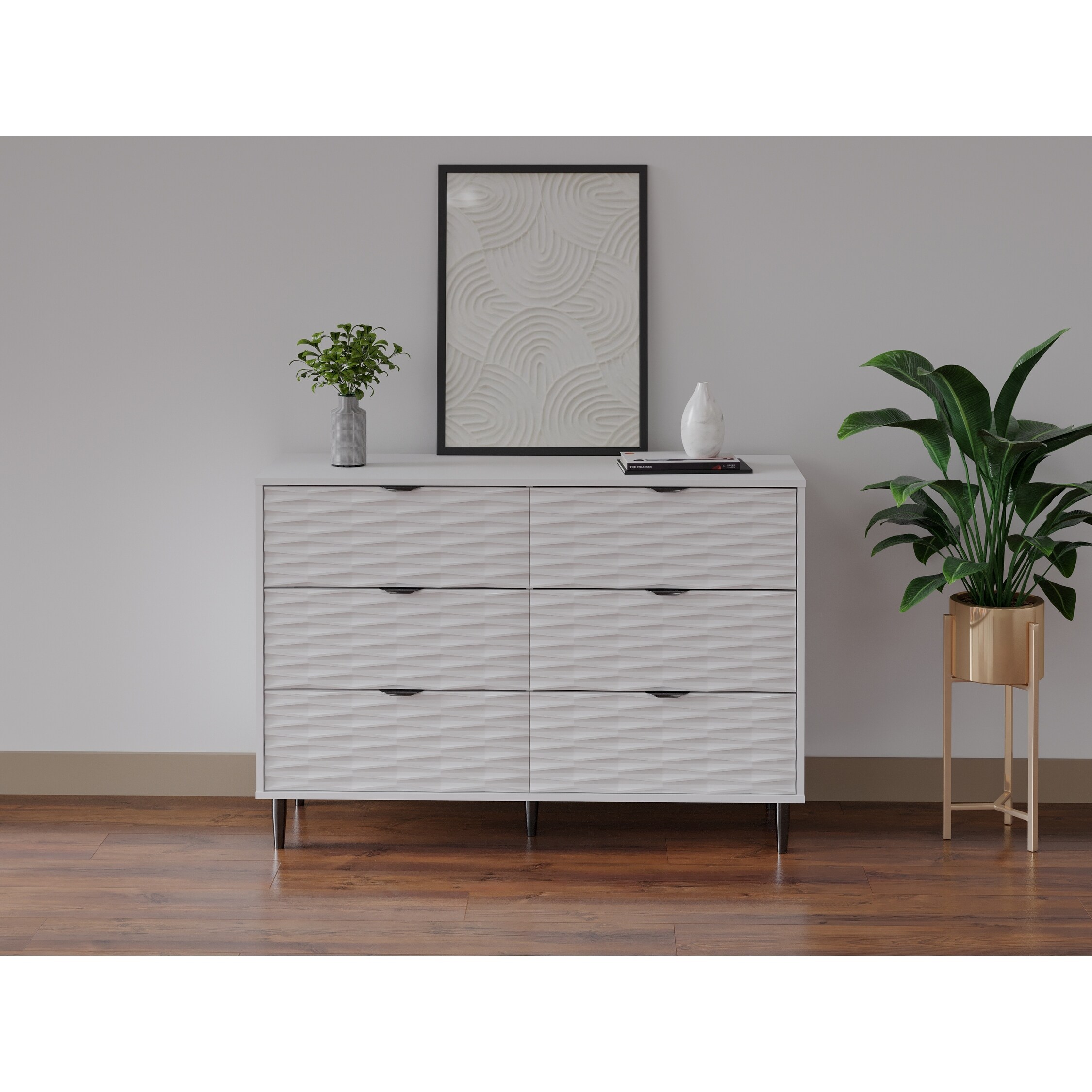 Kara White 6 Drawer Dresser - - 35911981 - Mycitystee
