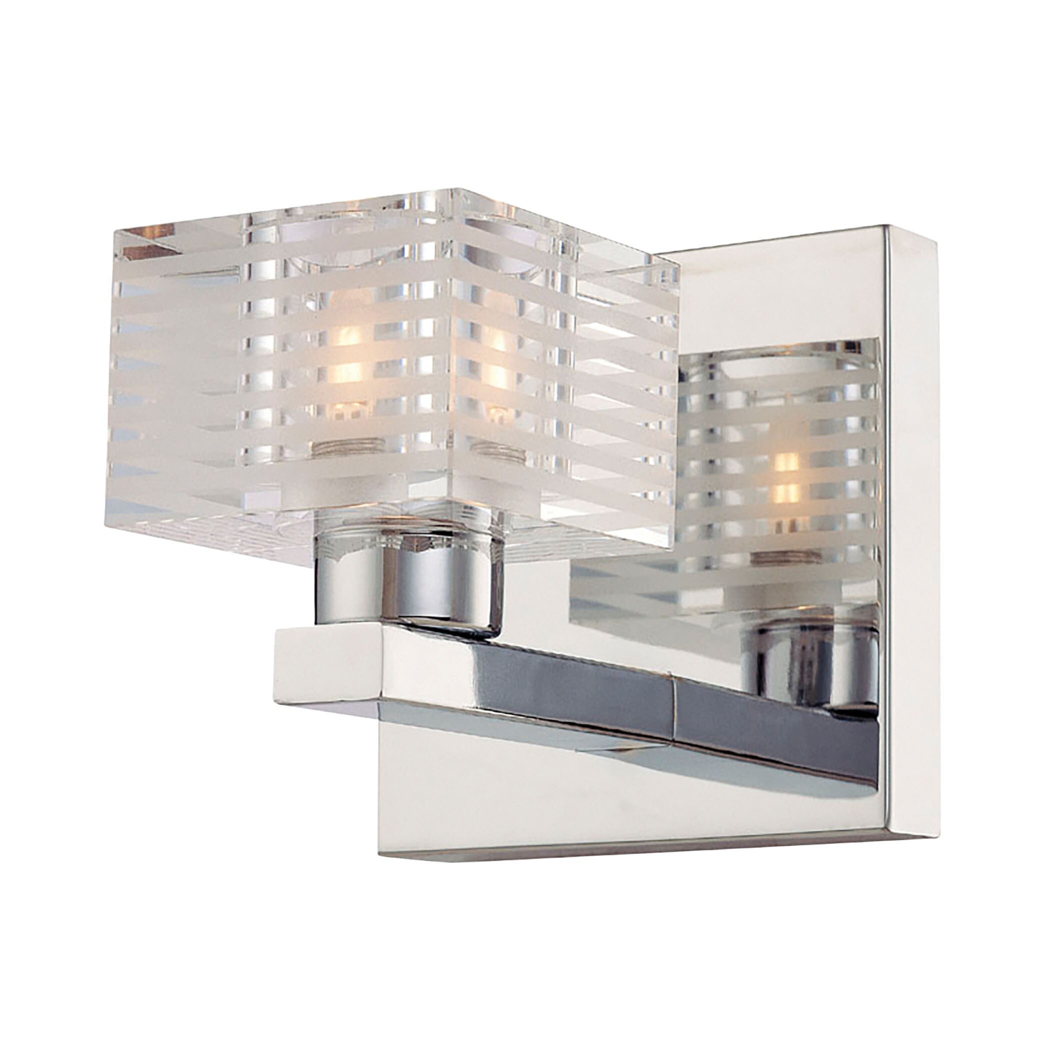 Alico Quatra Chrome and Clear Glass 1-light Vanity - Mycitystee