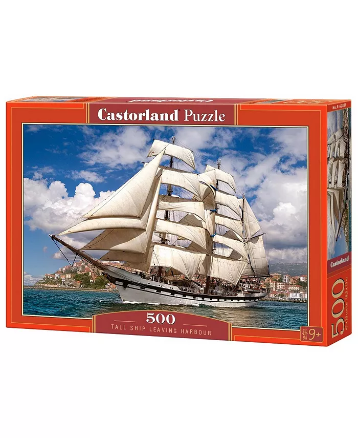 Castorland Tall Ship Leaving Harbor Jigsaw Puzzle Set， 500 Piece - Mycitystee