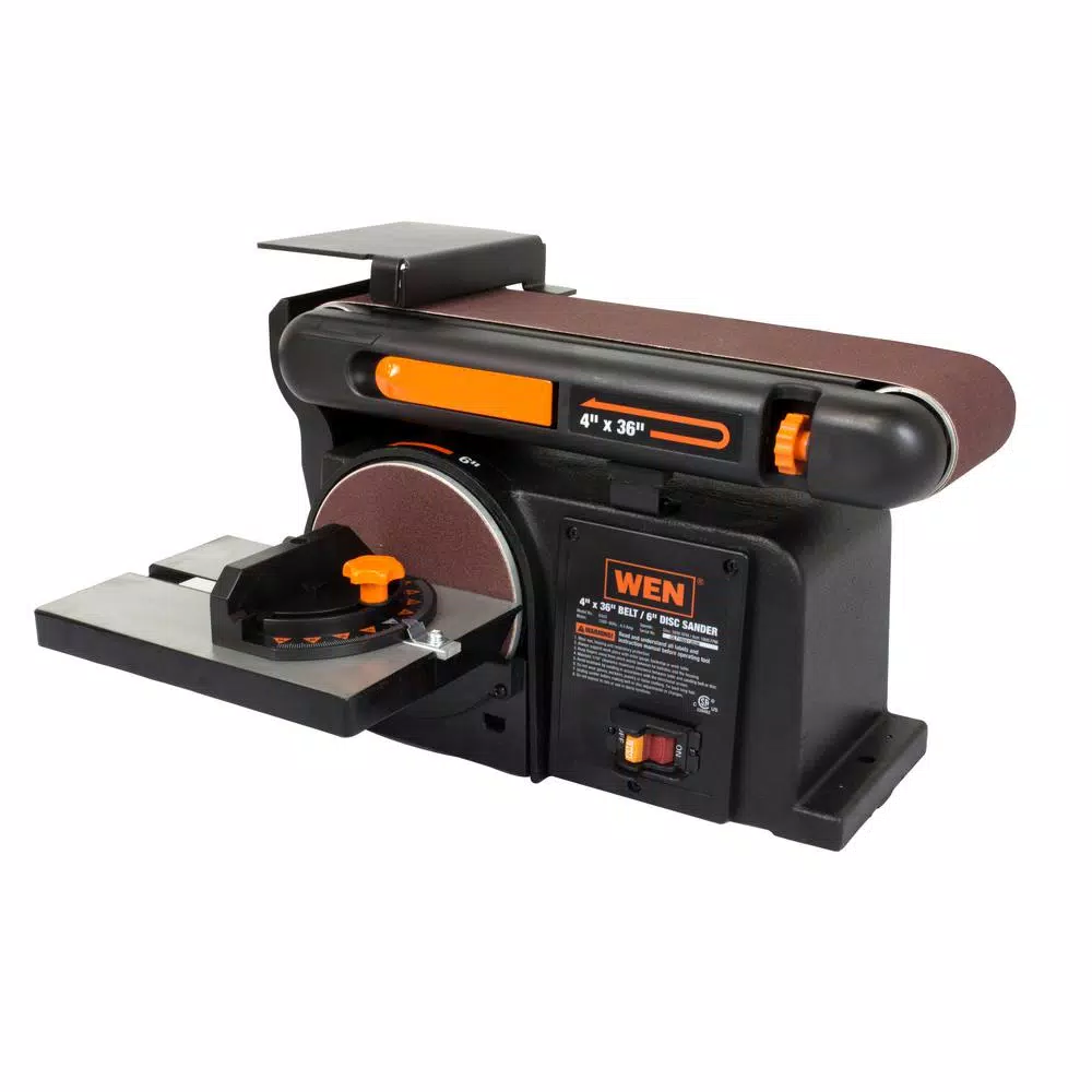 WEN 4.3 Amp Corded 4 in. x 36 in. Belt and 6 in. Disc Sander with Cast Iron Base and#8211; XDC Depot - Mycitystee