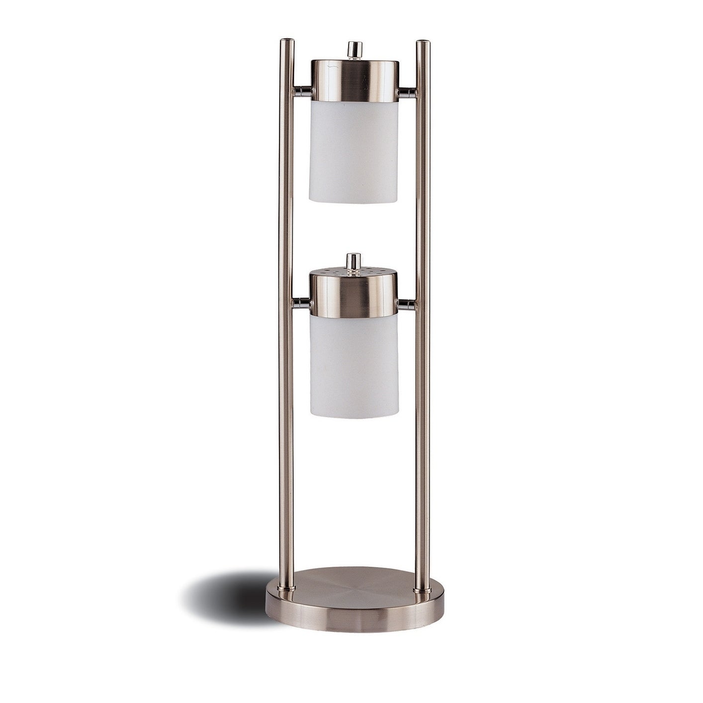 Sheeny And Shinny Metal Table Lamp， Silver - Mycitystee