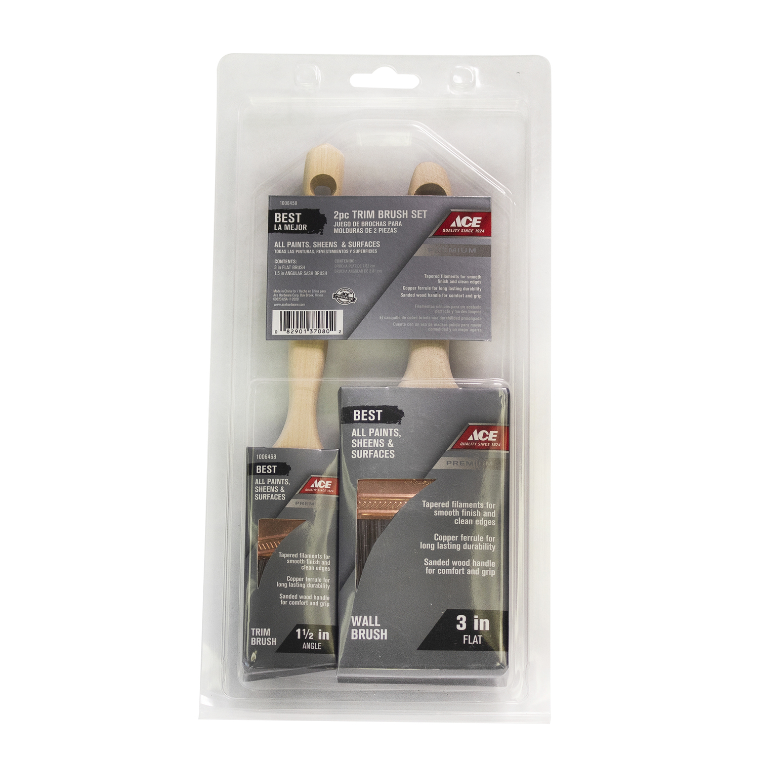 Ace Best Angle/Flat Paint Brush Set - Mycitystee