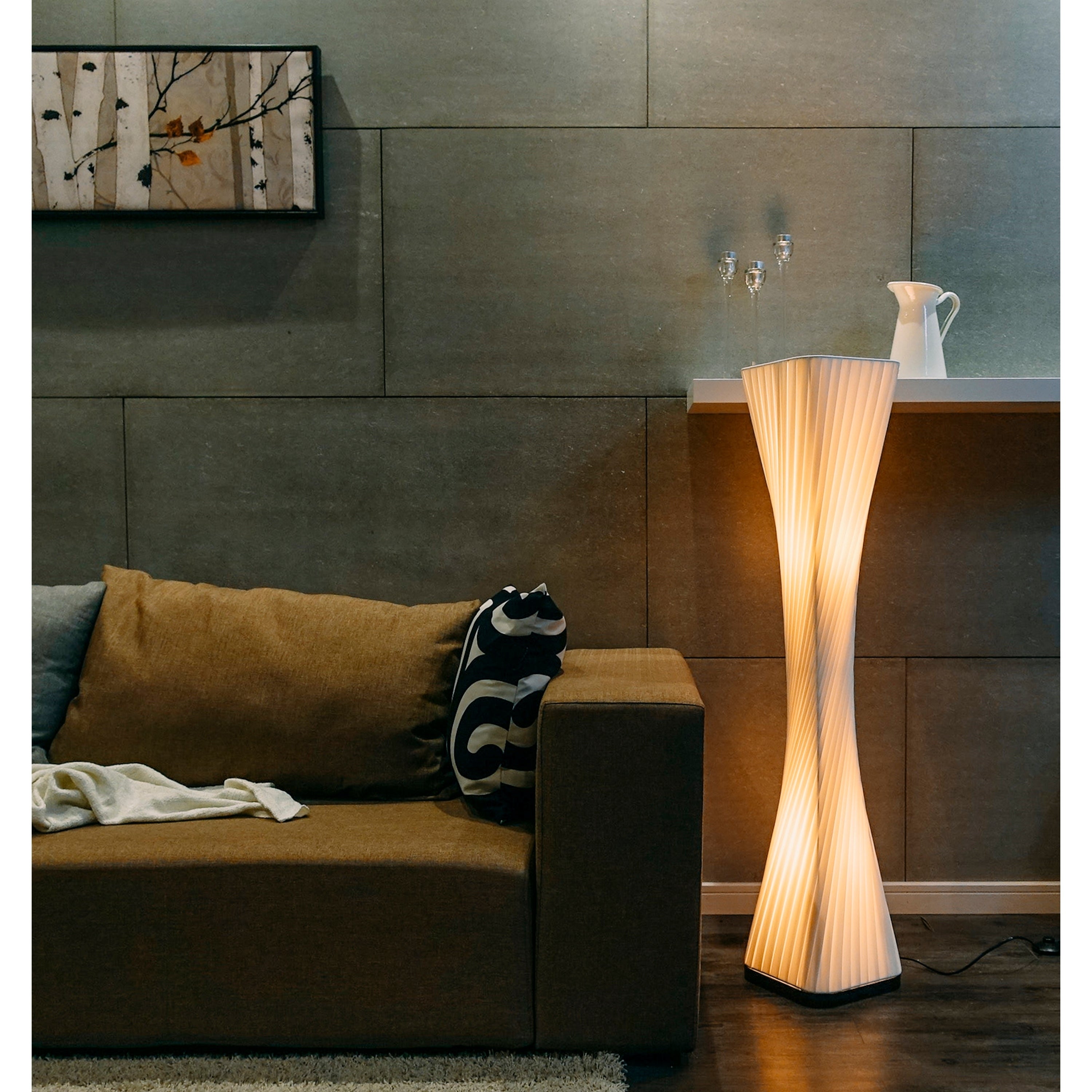 Artiva USA Ballerina Modern Twist Floor lamp， 48