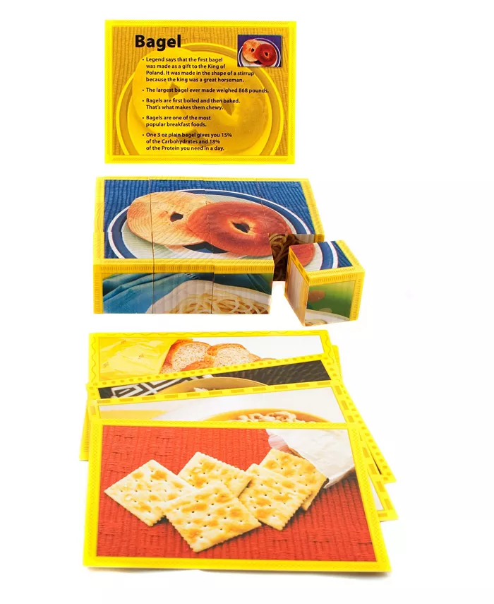 Stages Learning Materials Real Picture Grains Wooden Cube Puzzle 12 Piece - Mycitystee