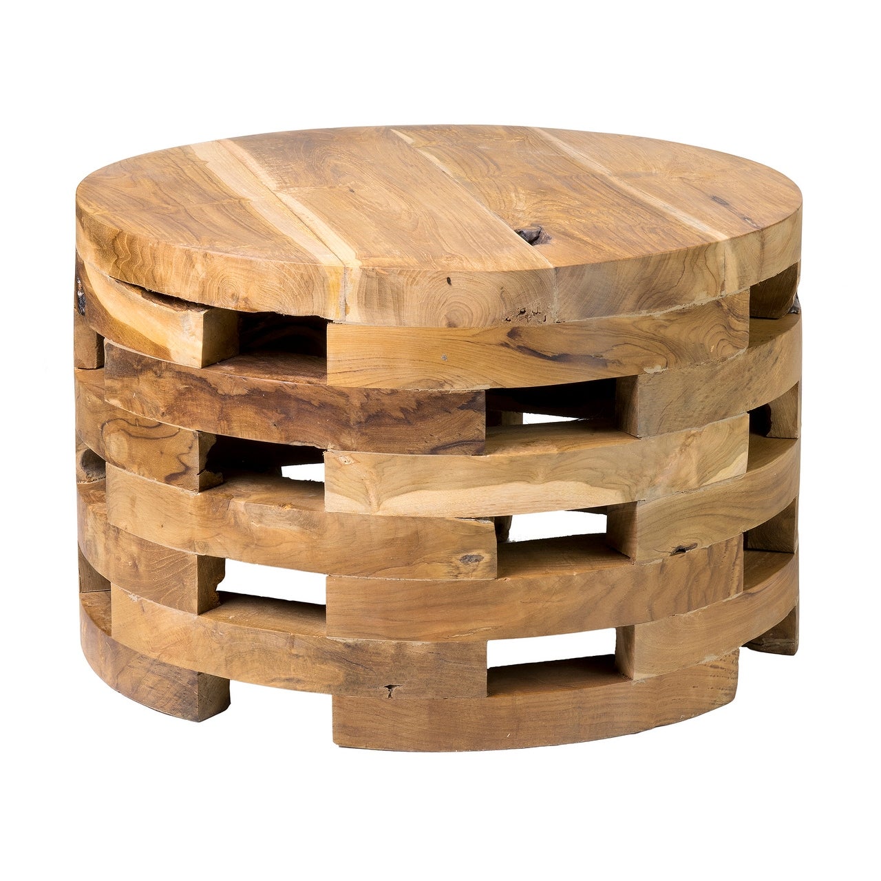 Open Slat Wooden Coffee Table - Mycitystee
