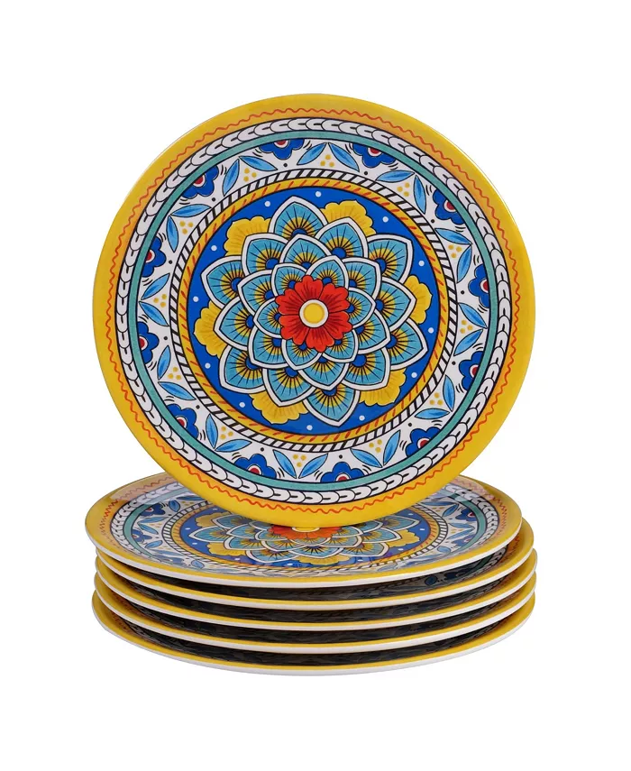 Certified International Portofino Melamine 6-Pc. Salad Plates - Mycitystee