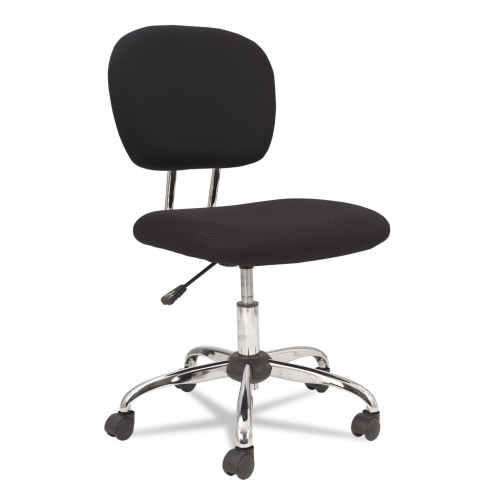 OIF Mesh Task Chair， Supports up to 250 lbs.， Black Seat/Black Back， Chrome Base (MM4917) - Mycitystee