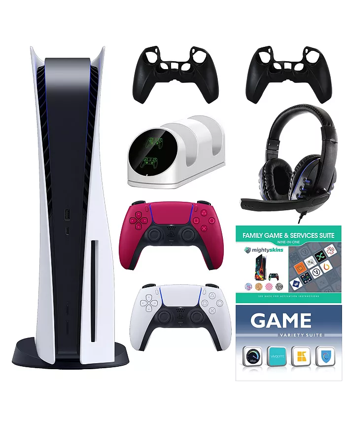 Playstation 5 Console with Extra Controller， Accessories 2 Vouchers - Mycitystee