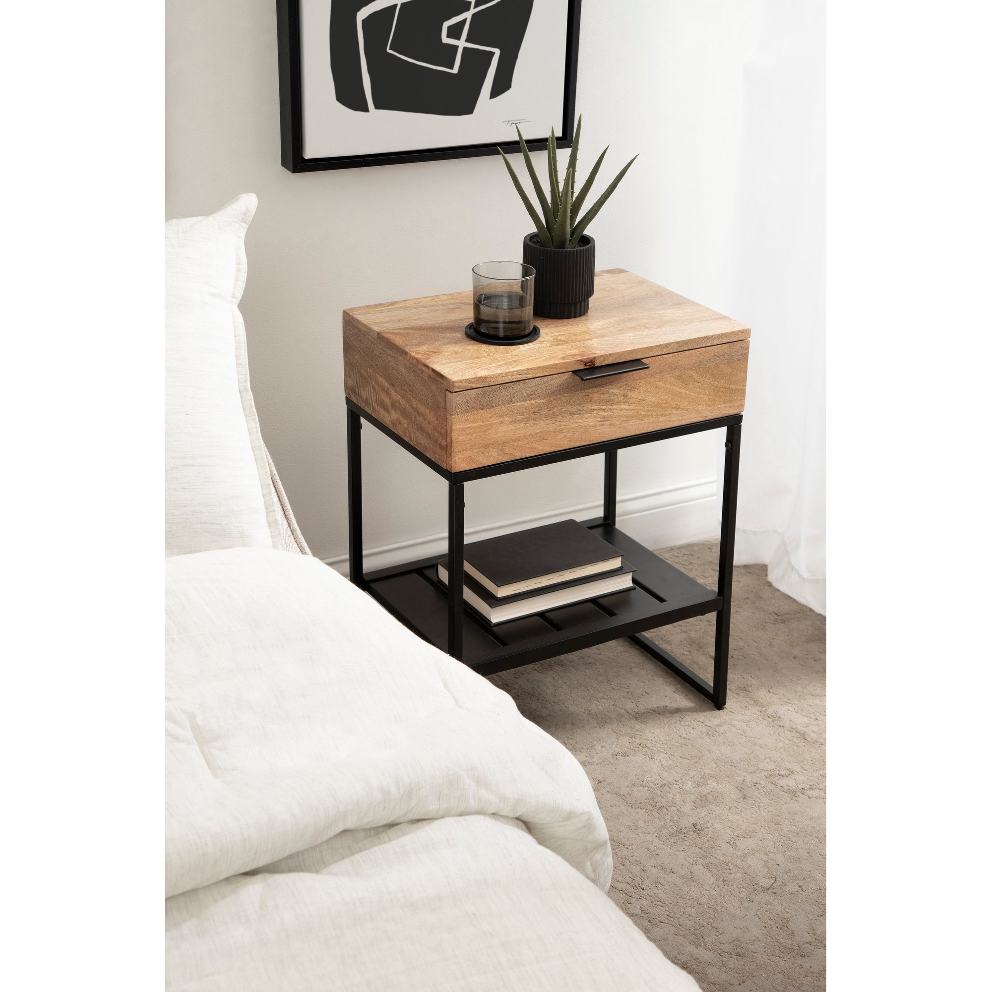 Kate and Laurel Malone Wood and Metal Side Table - Mycitystee