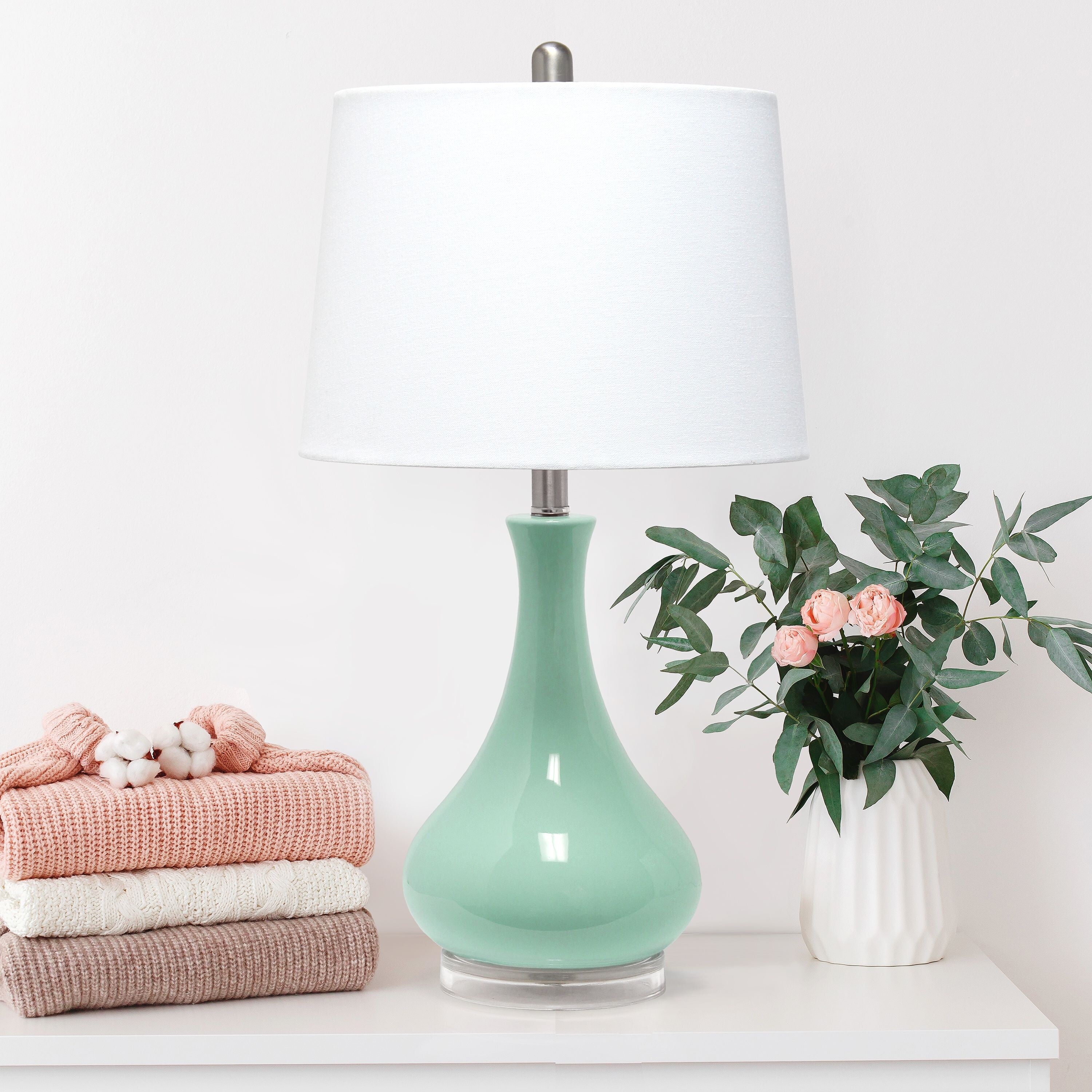 Lalia Home Droplet Table Lamp with Fabric Shade - Mycitystee