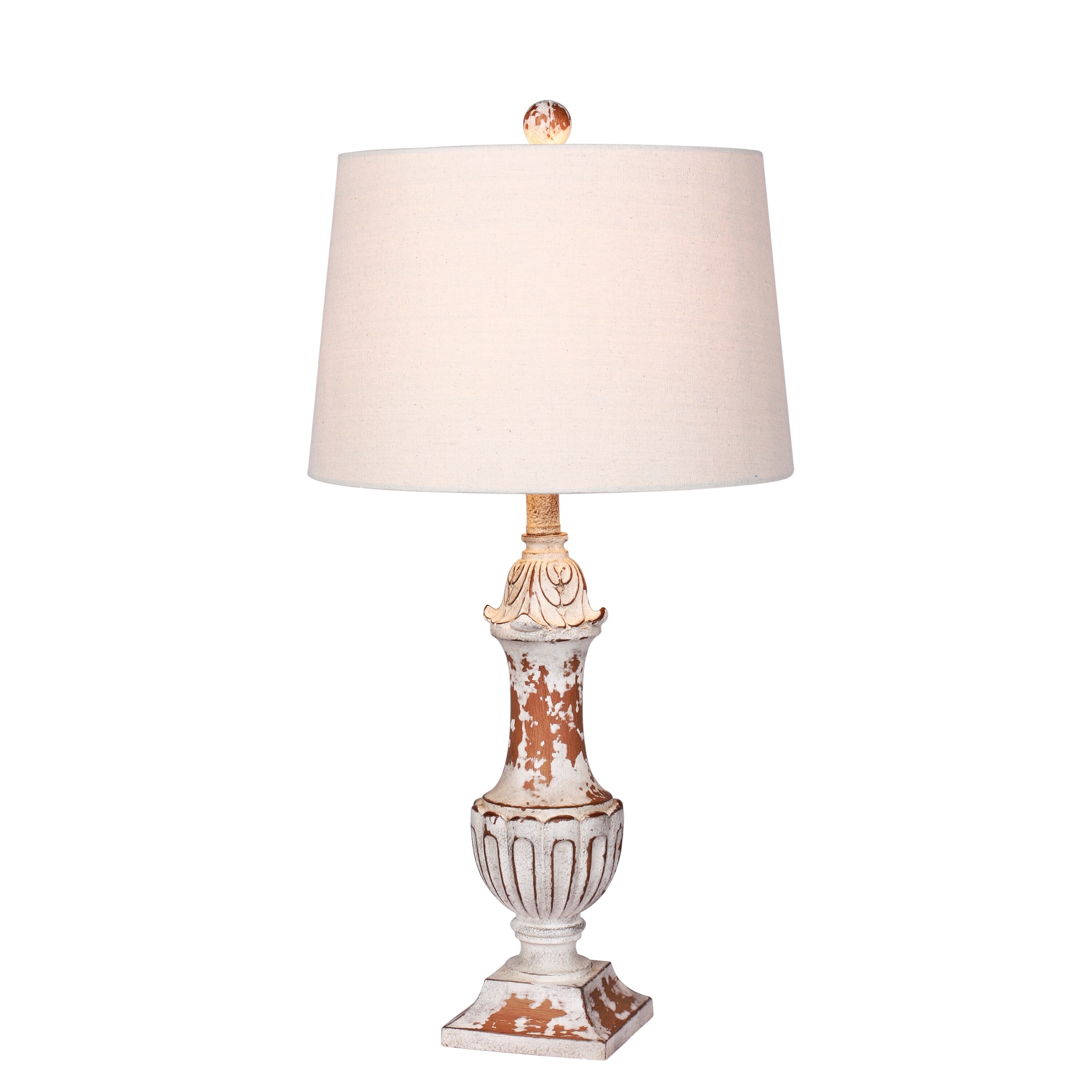 Fangio Lighting's #6245AM 29.5 in. Distressed Decorative Urn Resin Table Lamp in Antique Metallic - Mycitystee