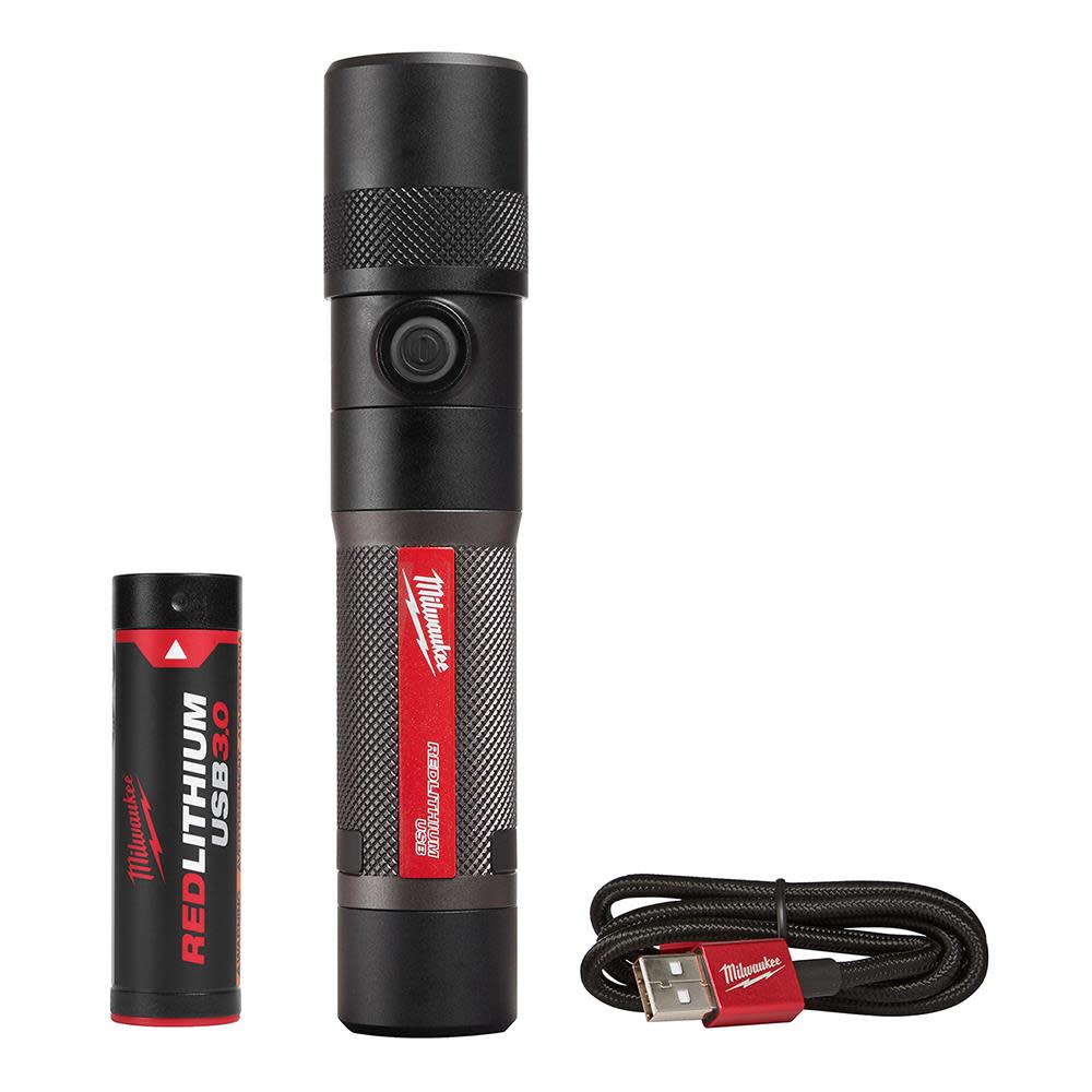 Milwaukee USB Rechargeable 1100L Twist Focus Flashlight 2161-21 from Milwaukee - Mycitystee