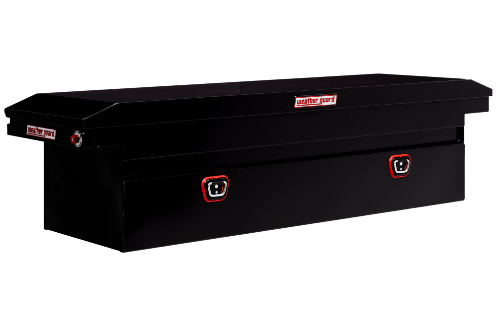 Weather Guard Saddle Truck Tool Box Steel Full Low Profile Gloss Black - Mycitystee