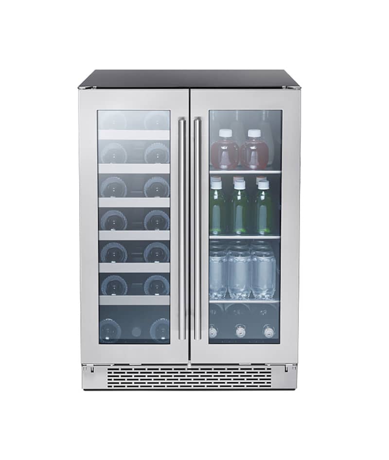 Zephyr Presrv 5.2 Cu. Ft. Stainless Frame Dual Zone French Door Wine and Beverage Cooler - Mycitystee