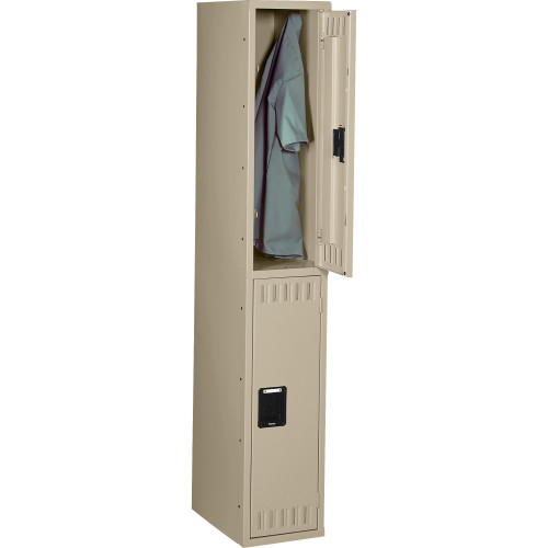 Tennsco Double Tier Locker， Single Stack， 12w x 18d x 72h， Sand (DTS121836ASD) - Mycitystee