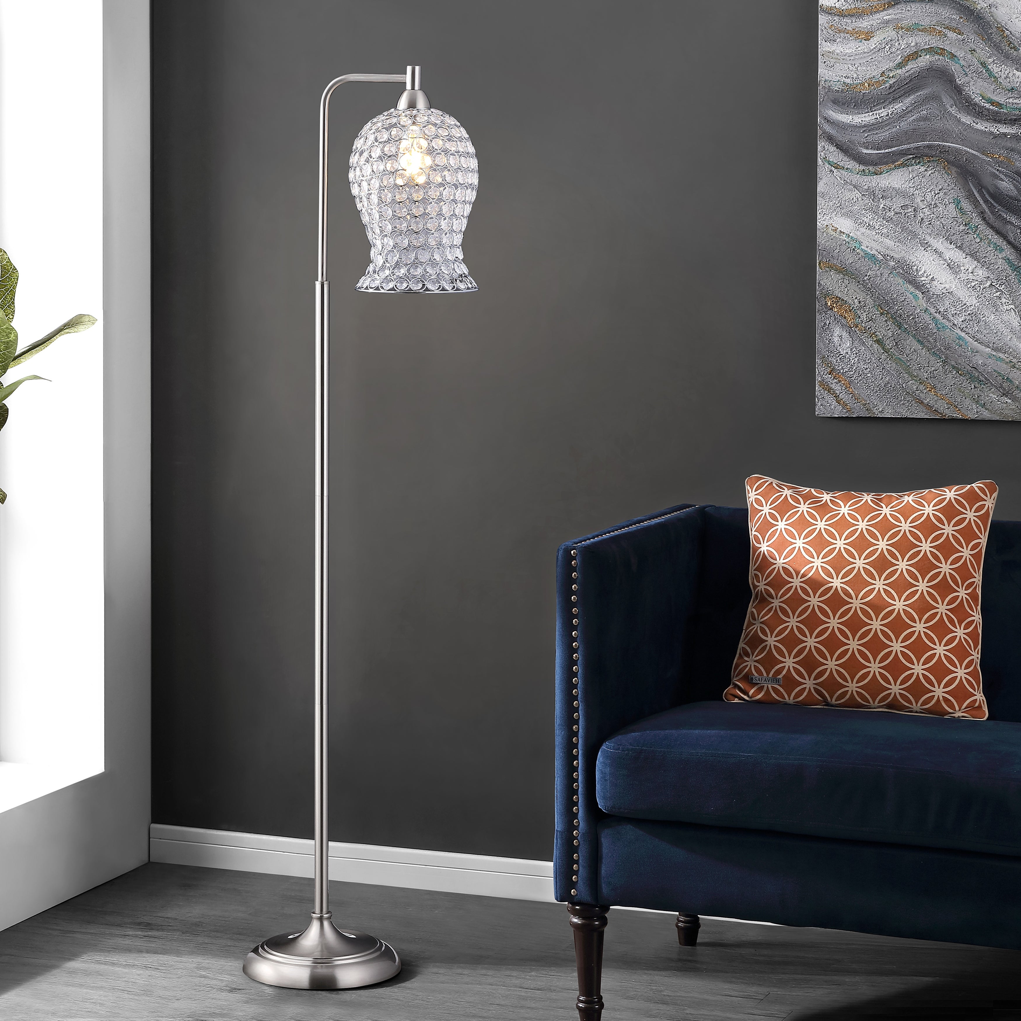 SAFAVIEH Lighting 61.5-inch Izzy Iron Floor Lamp - 17