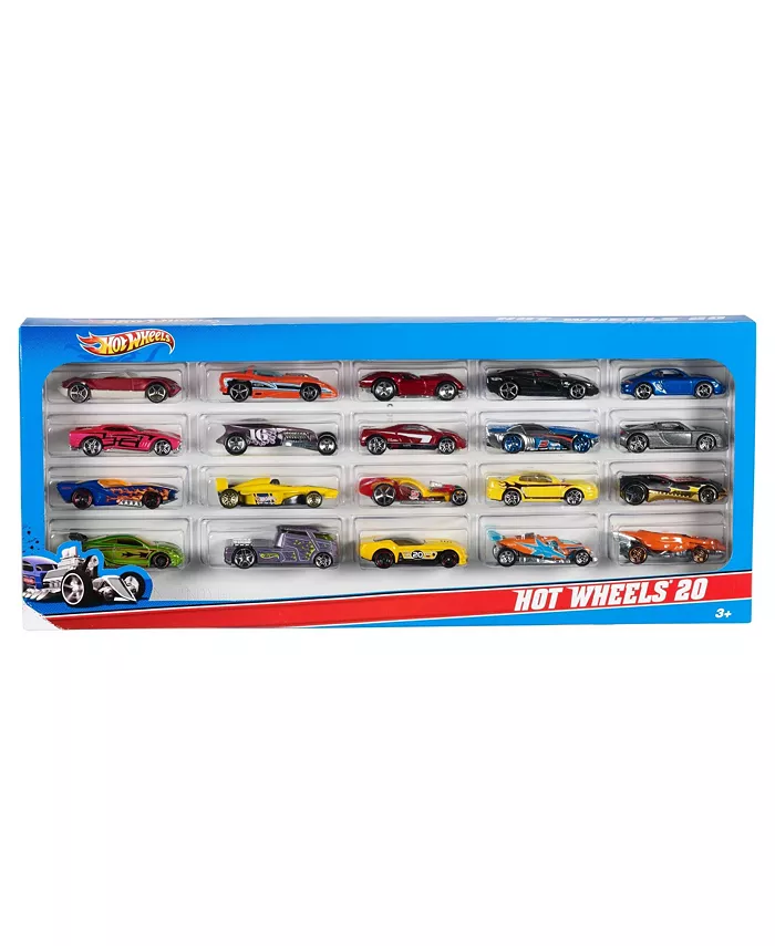 Hot Wheels 20-Car Pack， 20 1:64 Scale Toy Vehicles-Styles May Vary - Mycitystee