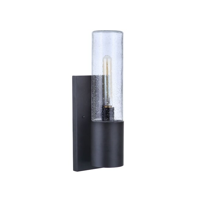 Sabre Clear Seeded Glass Cylinder Wall Sconce， 1-Light 60 Watt， 20