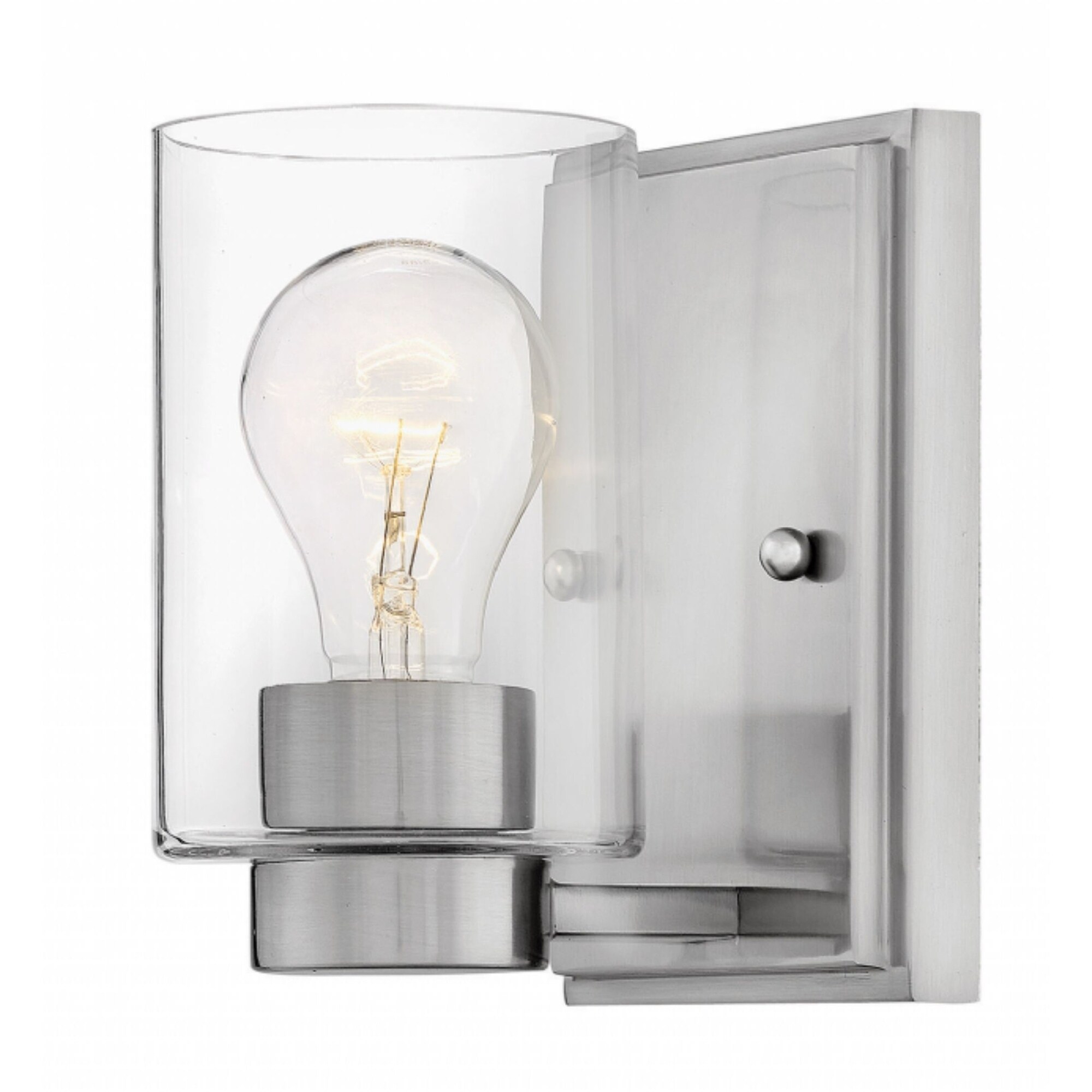 Hinkley Miley 1-Light Sconce in Brushed Nickel with Clear - Mycitystee
