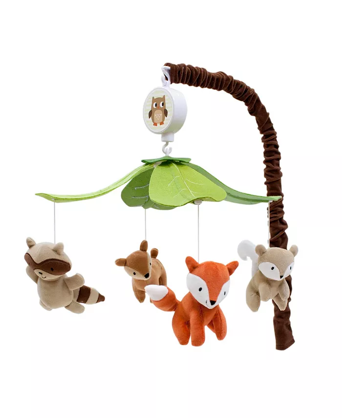 Lambs Ivy Woodland Tales Multicolor Forest Animals Musical Baby Crib Mobile - Mycitystee