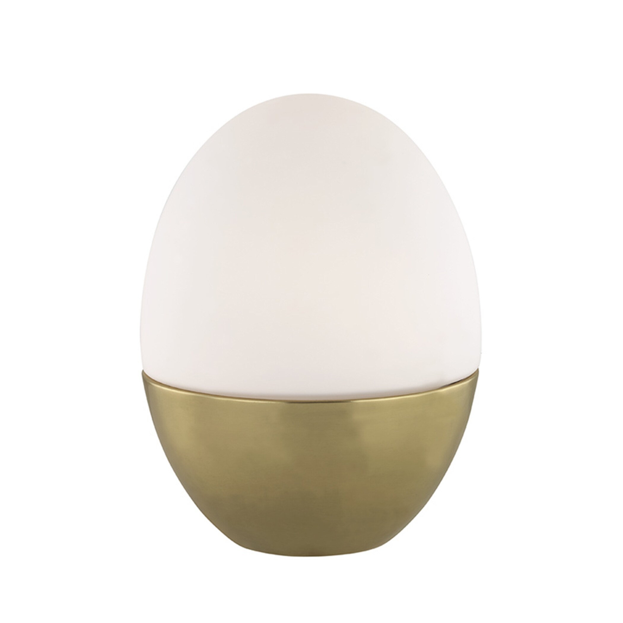 Mitzi by Hudson Valley Orion 1-light Aged Brass Small Table Lamp， Opal Matte Glass - Mycitystee