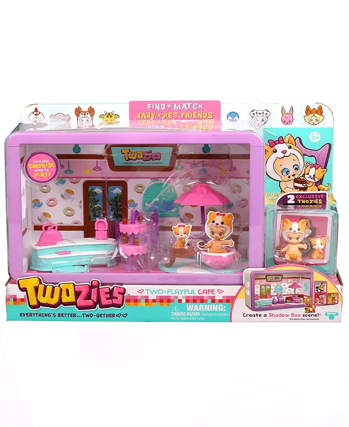 MOOSE TOYS Twozies Playful Cafandeacute Pet Playset - Mycitystee