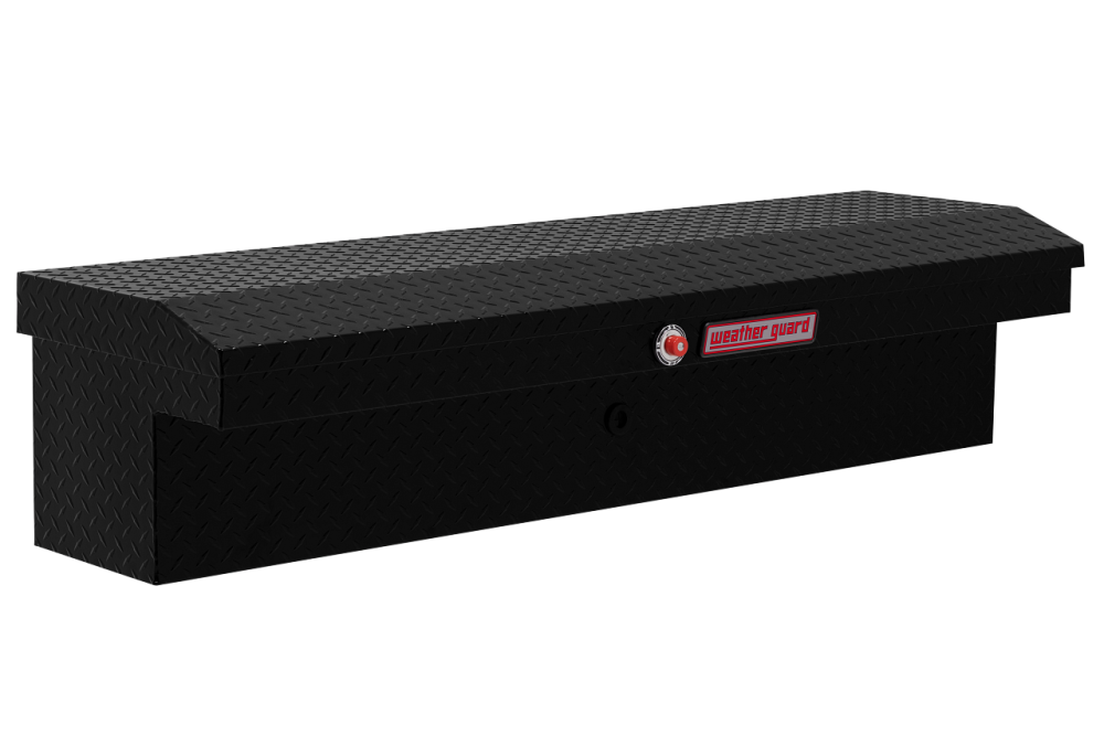 Weather Guard 56 Low Profile Lo-Side Truck Tool Box Aluminum Gloss Black - Mycitystee