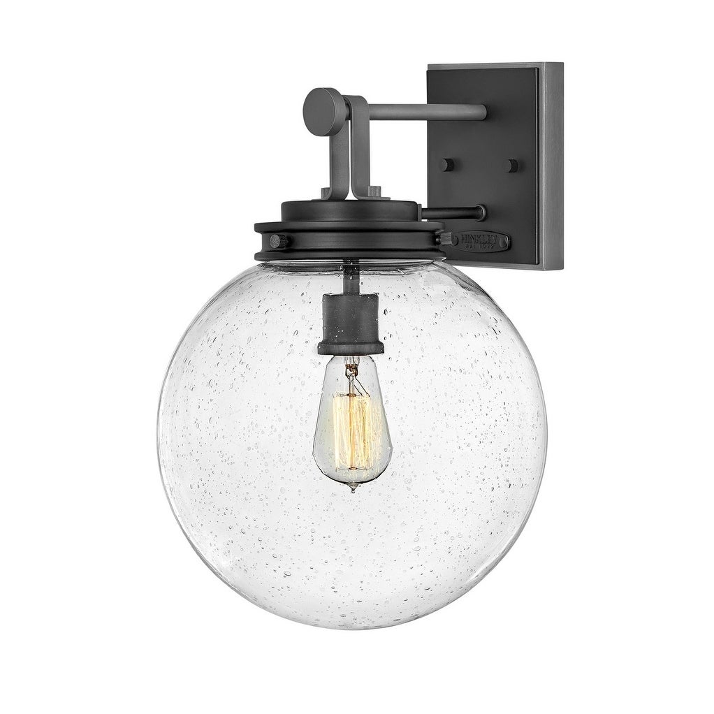 Jameson 1-Light Large Wall Mount Black Outdoor Lantern - Mycitystee