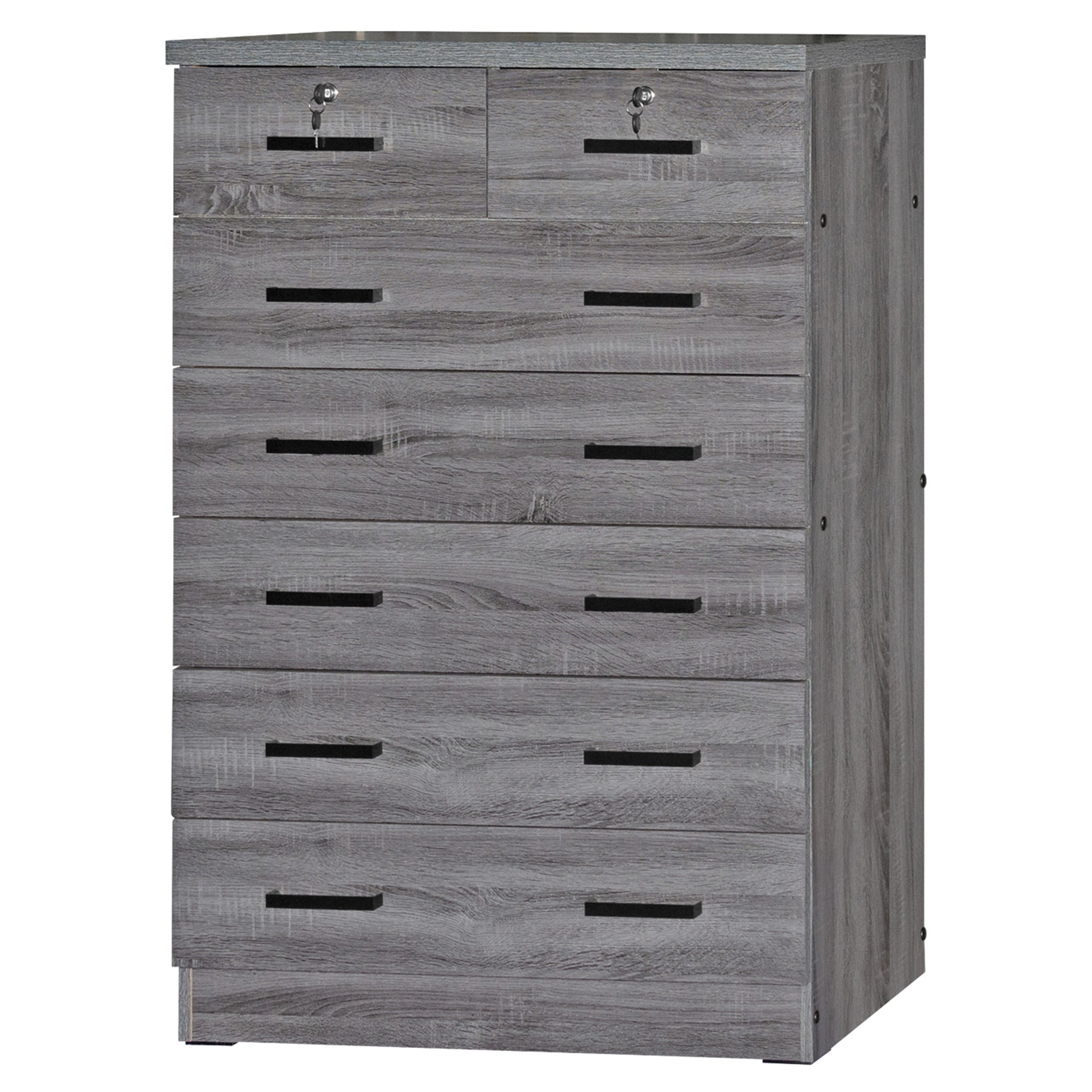 Cindy 7 Drawer Chest Wooden Dresser with Lock - - 36724770 - Mycitystee