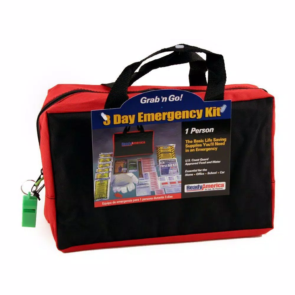 Ready America 1-Person 3-Day Emergency Kit with Tote and#8211; XDC Depot - Mycitystee