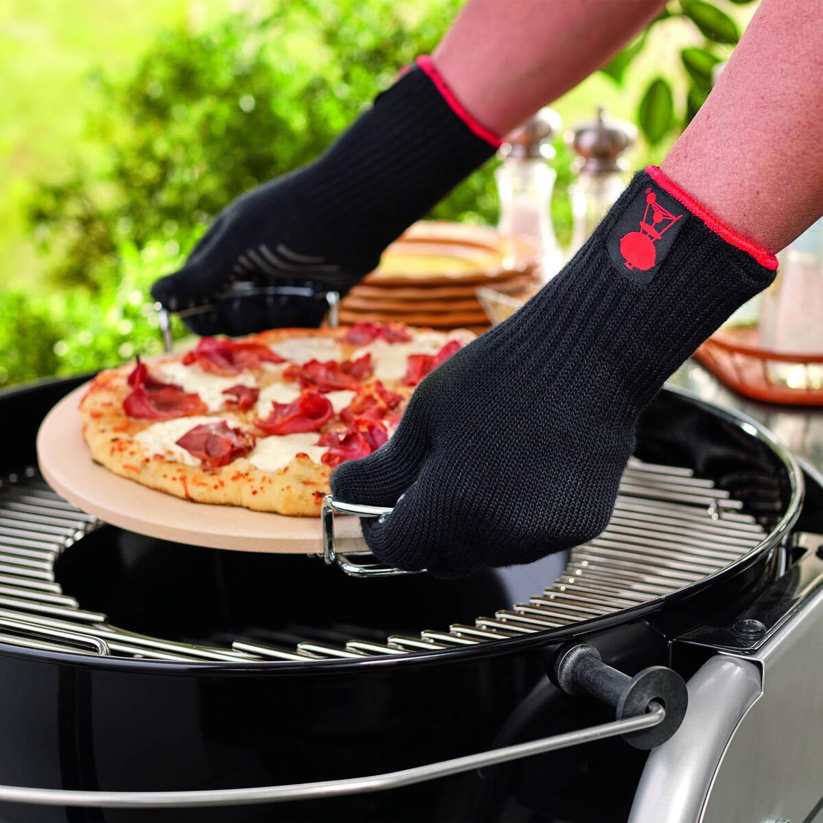 Weber 6535 Premium Large / Extra-Large Grill Gloves With Silicone Grip Pattern Palm - Mycitystee