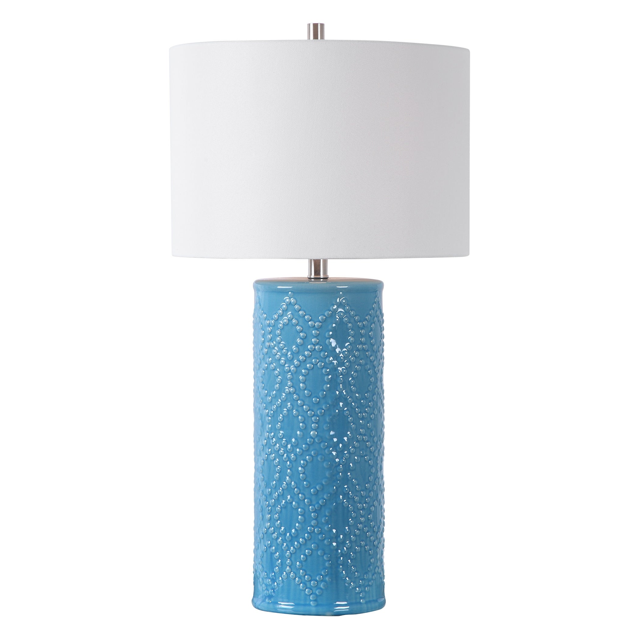 Sky Blue Ceramic 1-light Table Lamp - Mycitystee