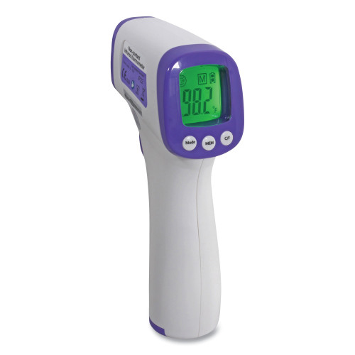 San Jamar Non-Contact Infrared Thermometer， Digital， White (THDG986) - Mycitystee