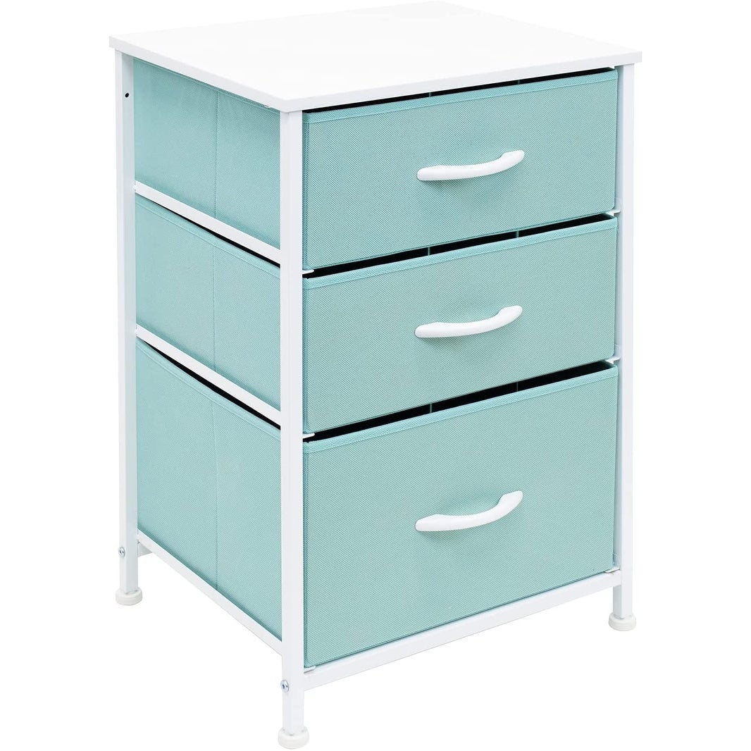 Nightstand 3-Drawer Shelf Storage - Bedside Furniture End Table Chest - - 34483825 - Mycitystee