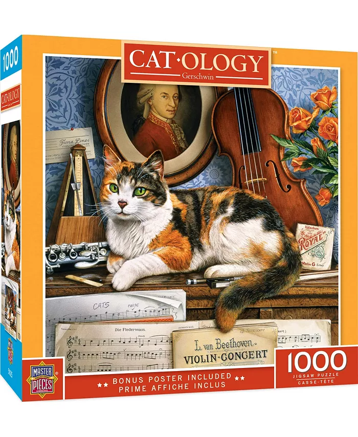 MasterPieces Puzzles Catology - Gerschwin 1000 Piece Adult Jigsaw Puzzle - Mycitystee
