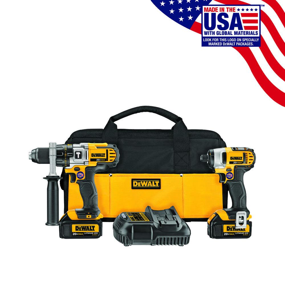 DEWALT DCK290L2 20V MAX Hammer Drill and Impact Driver Combo Kit DCK290L2 from DEWALT - Mycitystee