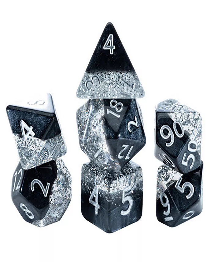 Gatekeeper Games Halfsies Dice Sparkle Edition 7 Piece Dice Set - Mycitystee