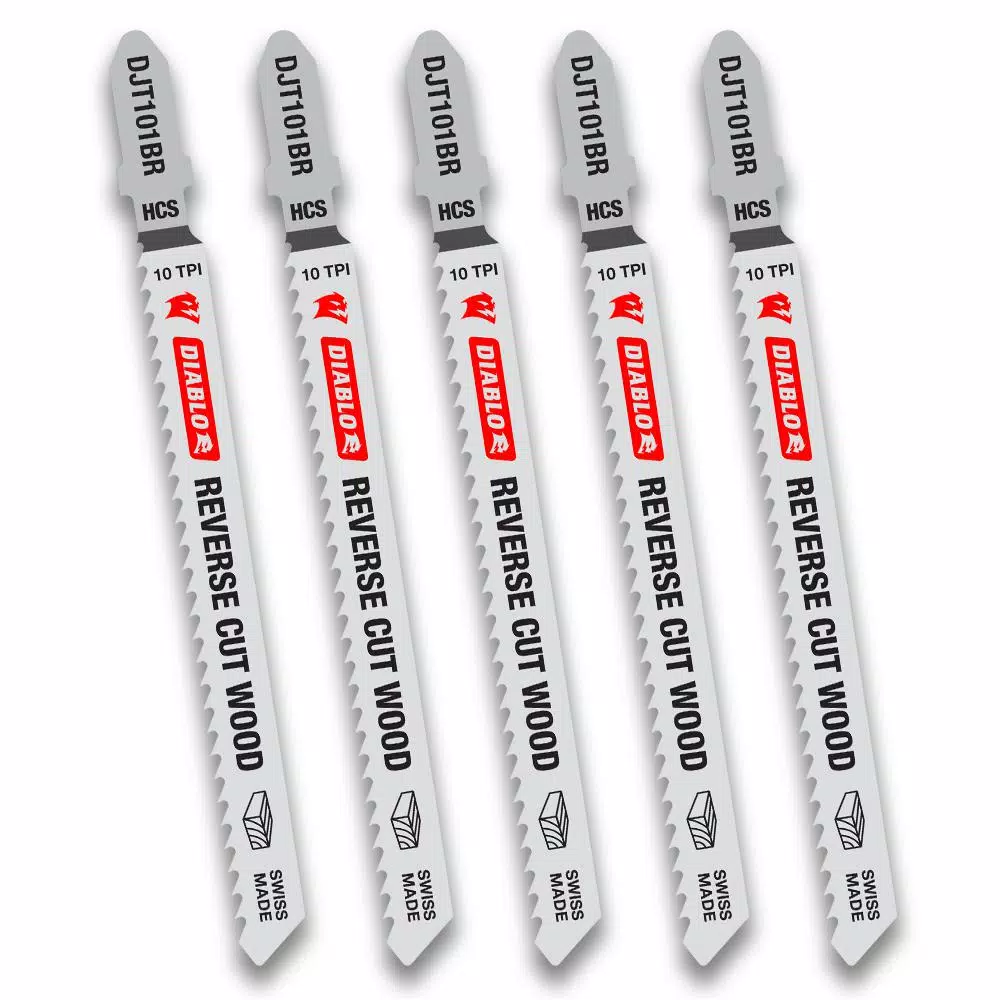 DIABLO 4 in. x 10 TPI HCS Reverse Cut Wood Jigsaw Blade (5-Pack) and#8211; XDC Depot - Mycitystee