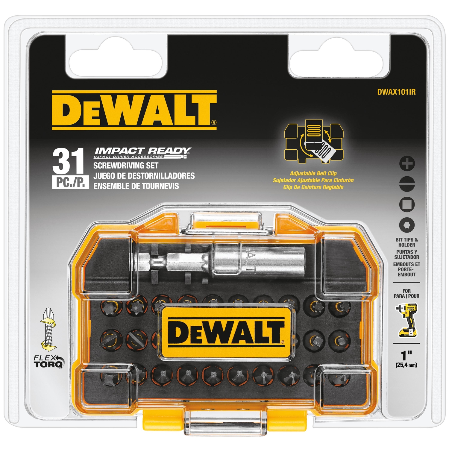 DeWalt Impact Ready 1 in. L Screwdriver Bit Set 31 pc - Mycitystee
