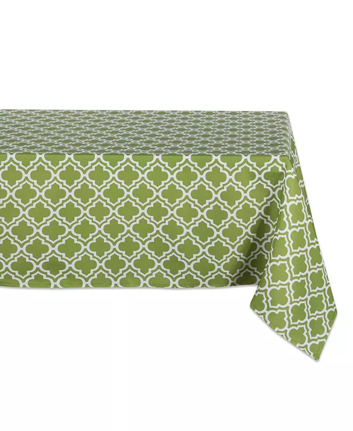 Design Imports Design Import Lattice Outdoor Tablecloth with Zipper 60