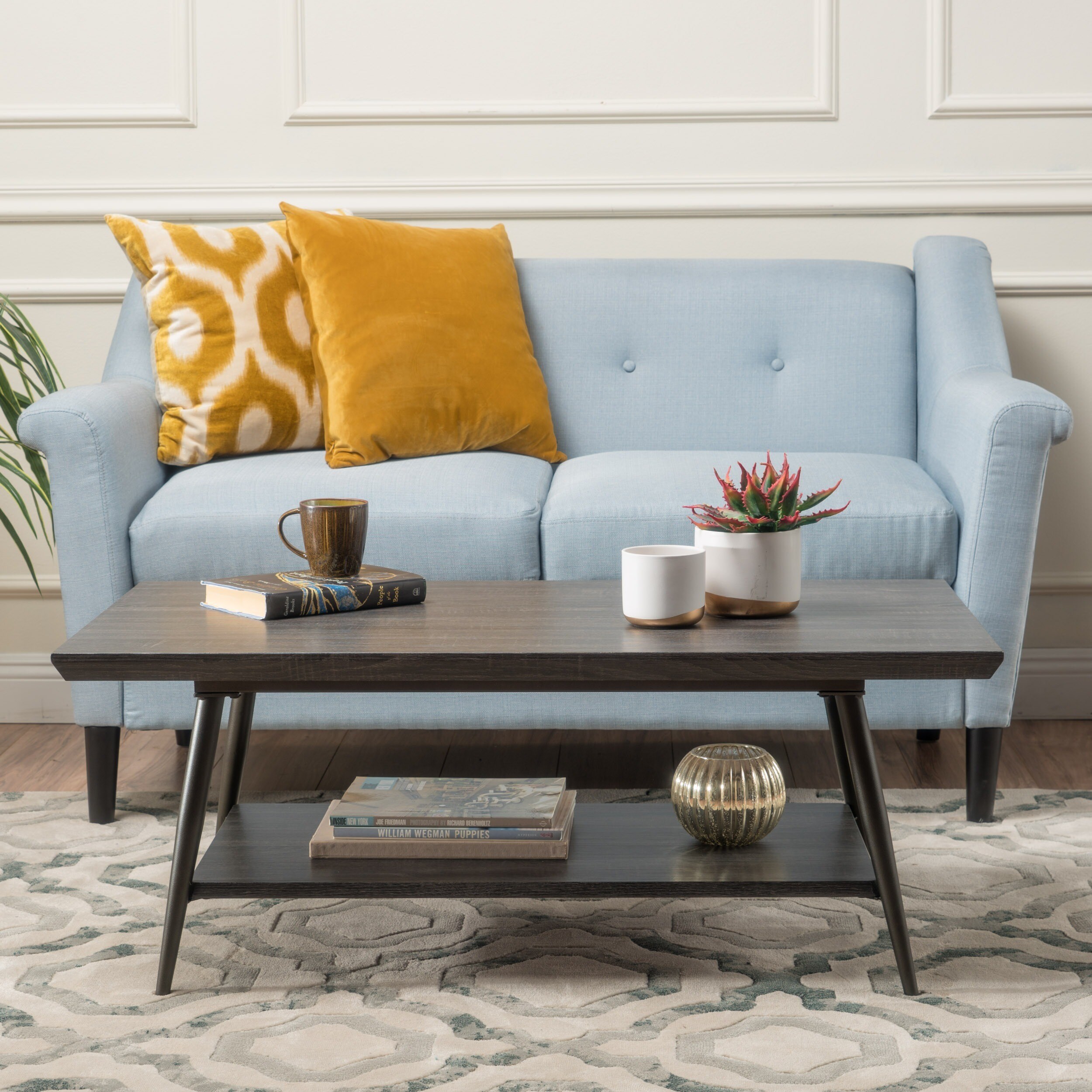 Lathom Wood Mid-Century Coffee Table by Christopher Knight Home - Mycitystee