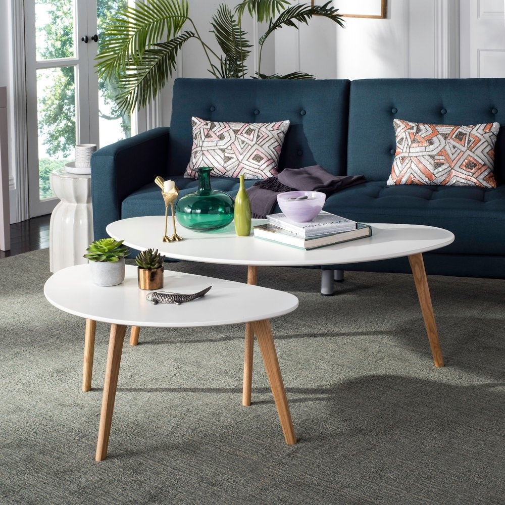Olida Double Coffee Table， White - Mycitystee