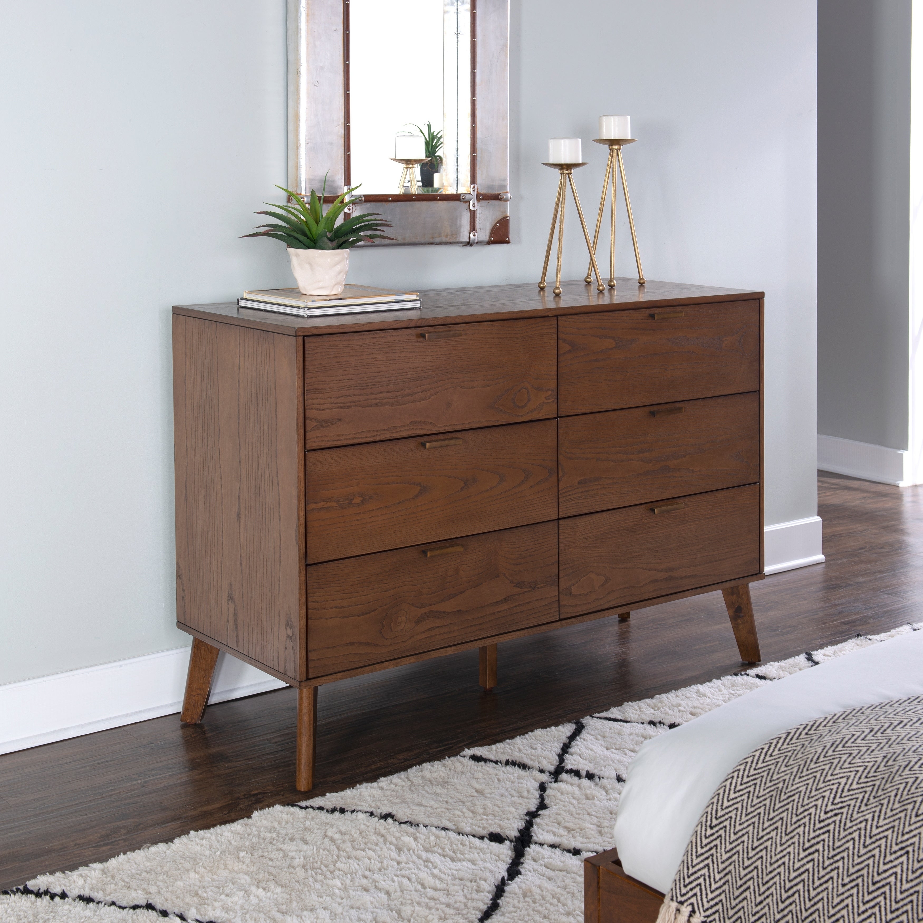 Carter Mid-Century 6 Drawer Dresser - - 30305746 - Mycitystee
