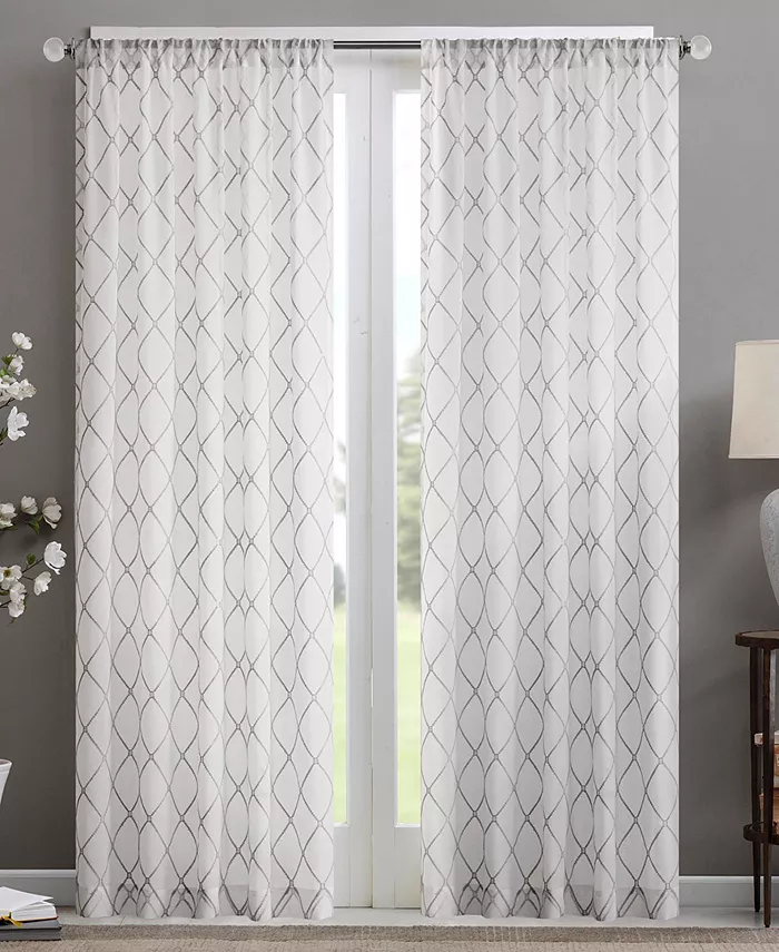 Madison Park Irina Rod Pocket Sheer Window Panel， 50