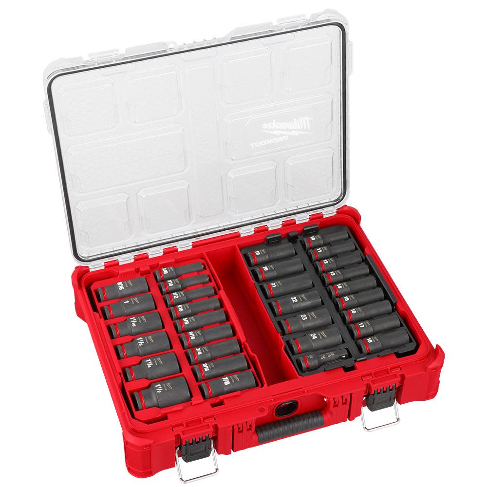 Milwaukee SHOCKWAVE Impact Duty Socket 1/2 Dr SAE/MM PACKOUT Set 31pc 49-66-6806 from Milwaukee - Mycitystee