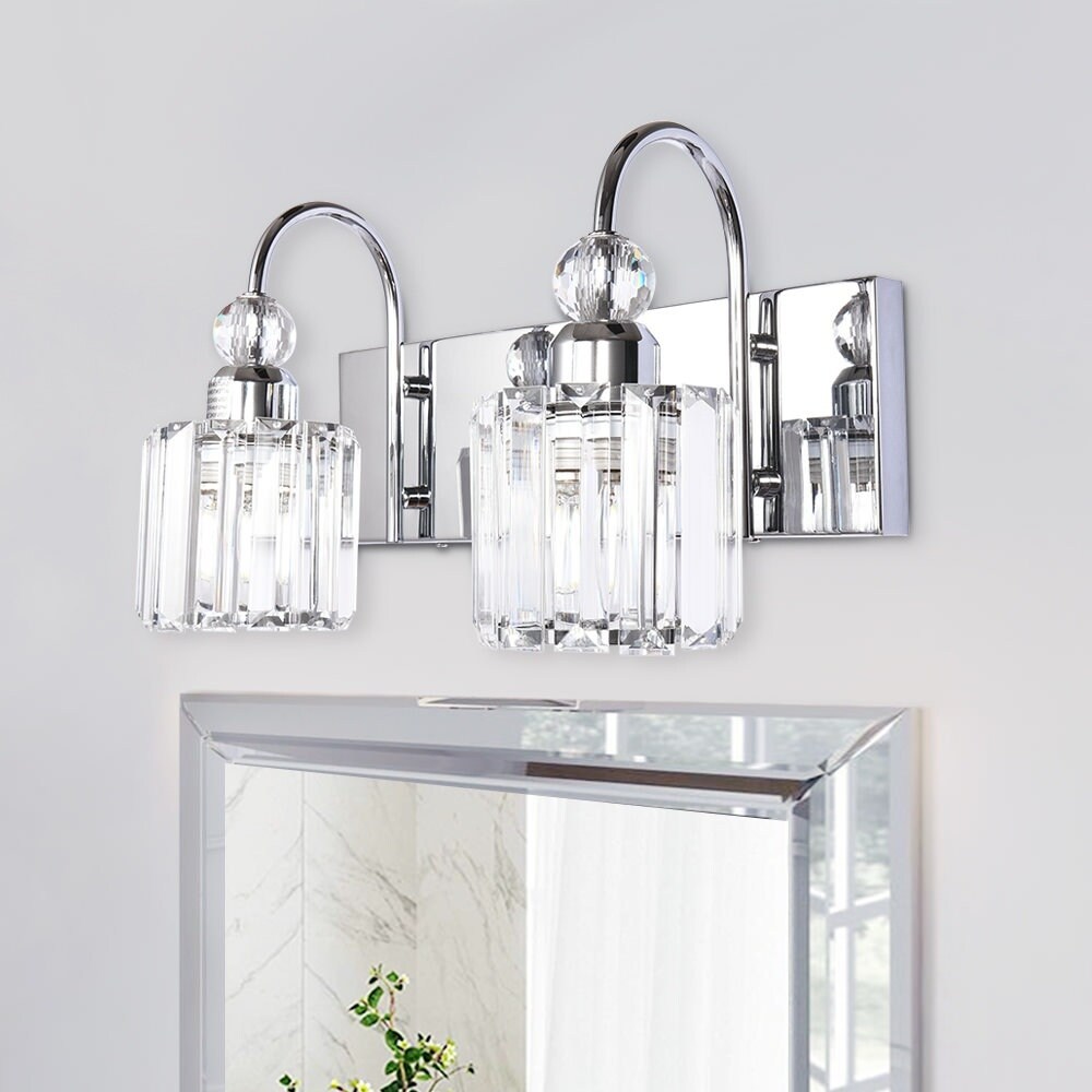 Dimmable Vanity Light With Crystal Accent - Mycitystee