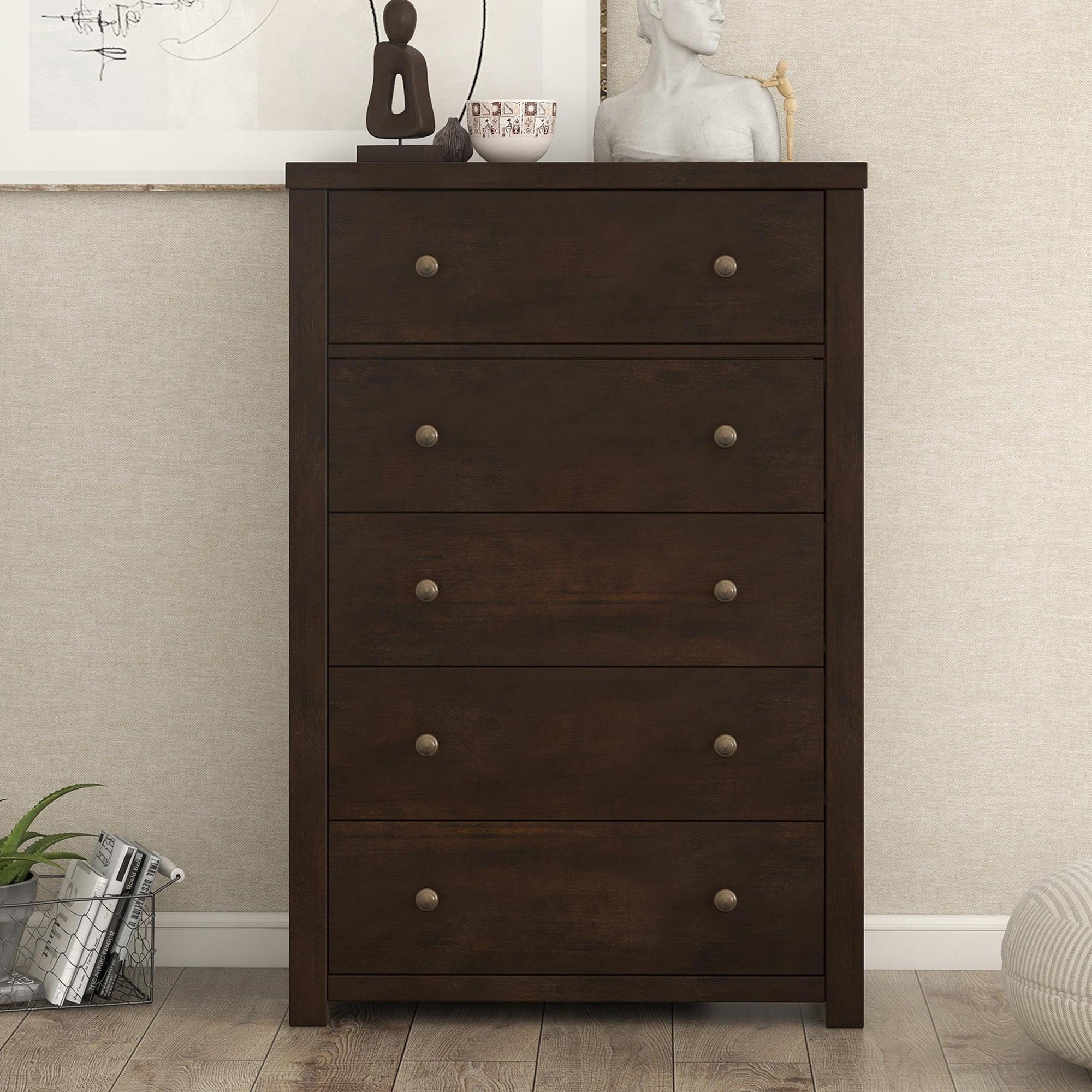 Modern Wooden Drawers Dresser in Brown - - 36610531 - Mycitystee