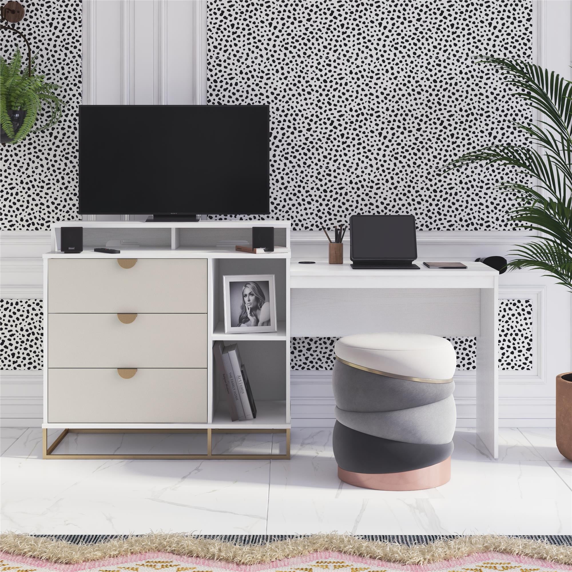 The Novogratz Kelly 4 in 1 Media Dresser - - 36370362 - Mycitystee